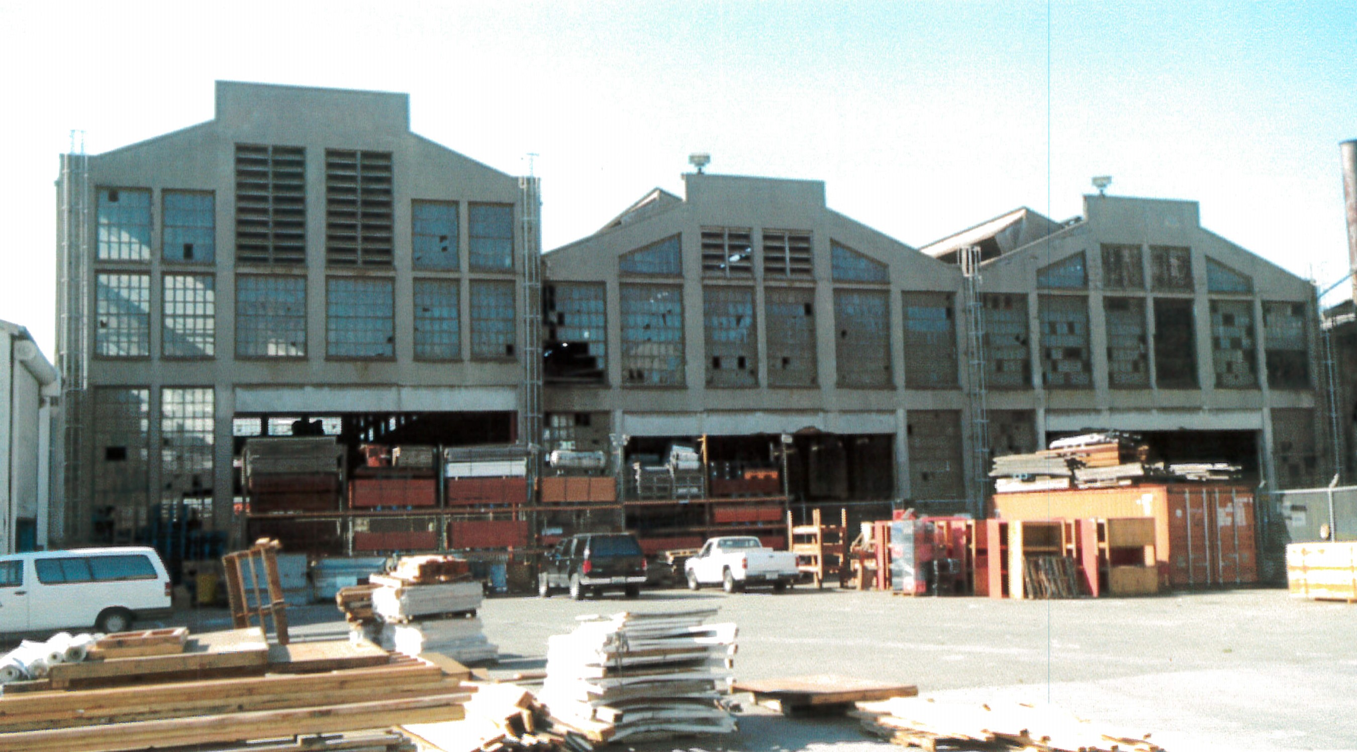 Front of buildings 115 and 116, east view